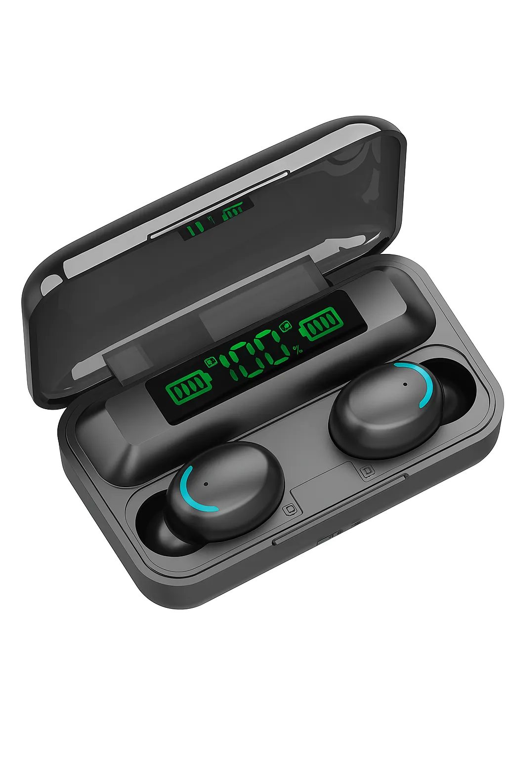 Auriculares F9-5 con power bank y pantalla digital