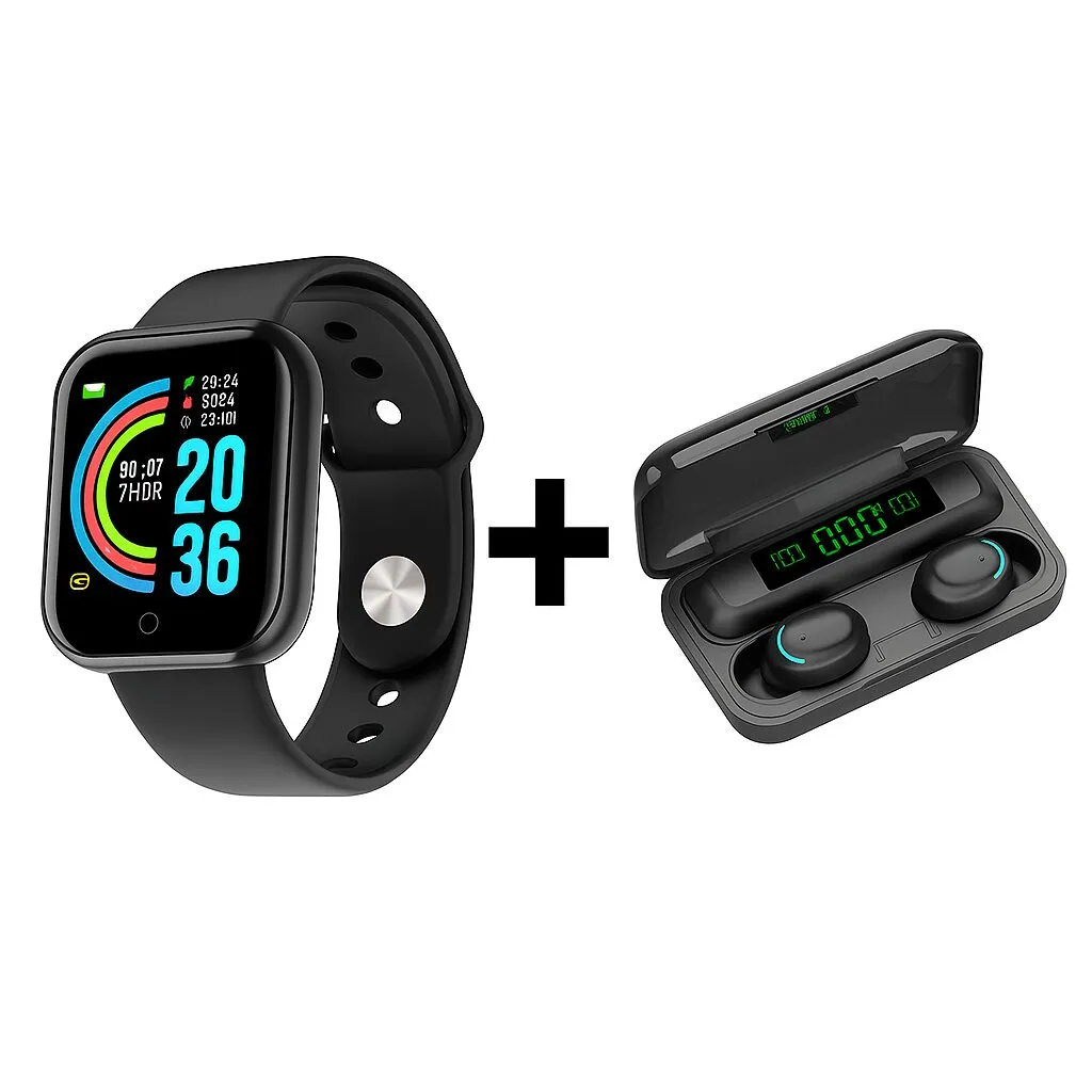 Combo Smartwatch D20 + Auriculares Inalámbricos F9-5